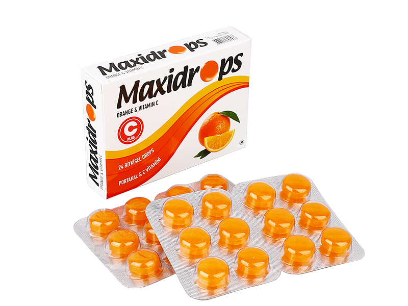 Maxidrops Portakal-Karanfil-Kekik- C Vitamini Boğaz Pastili